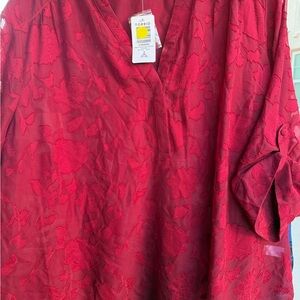 Torrid Deep Red Blouse